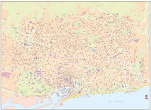 Mapa vectorial illustrator eps Barcelona