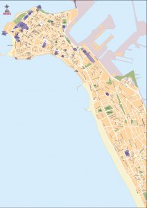 Cadiz mapa vectorial illustrator eps