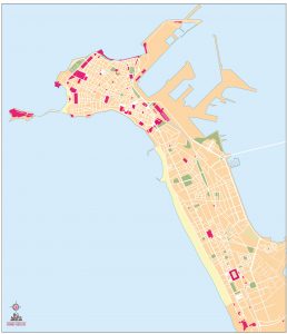 Cadiz mapa vectorial mudo illustrator eps