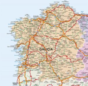 Mapa vectorial Galicia illustrator eps 