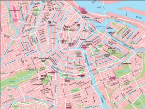 Amsterdam mapa vectorial eps illustrator