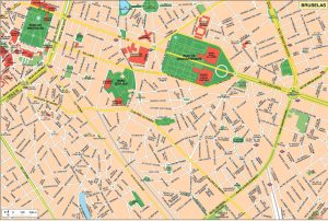 Bruselas mapa vectorial illustrator eps