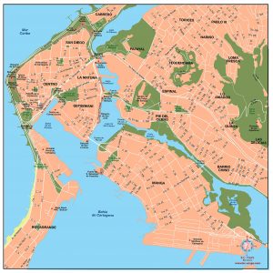 Cartagena de Indias mapa vectorial illustrator eps Cartagena de Indias mapa vectorial illustrator eps