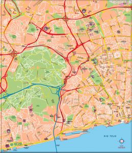 Mapa vectorial illustrator eps Lisboa Uefa