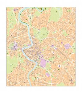 Roma mapa vectorial illustrator eps
