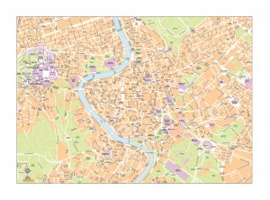 Roma mapa vectorial mudo illustrator eps A3