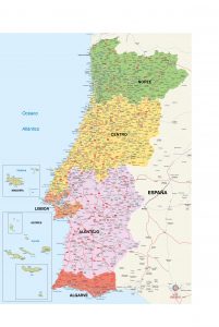 Portugal mapa vectorial illustrator eps