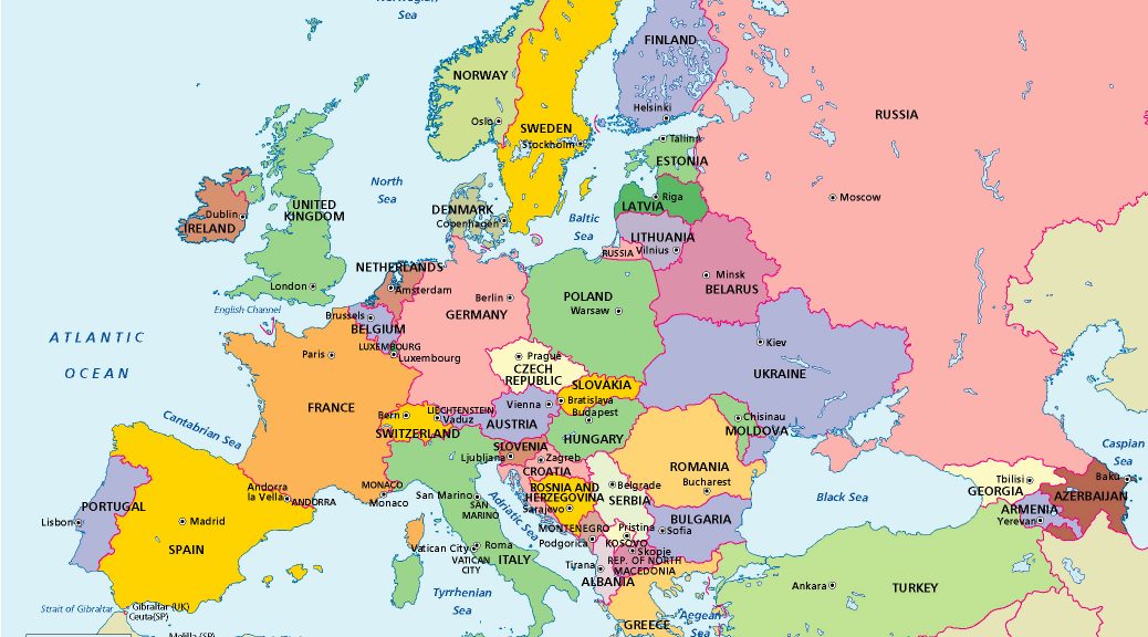 Mapa Europa politico illustrator eps By Me