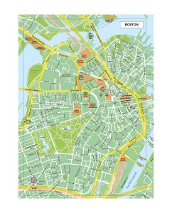 Boston mapa vectorial illustrator eps