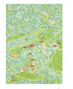 Edimburgo mapa vectorial illustrator eps
