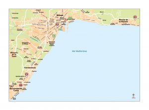 Malaga mapa vectorial illustrator eps AM