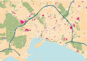 Palma de Mallorca mapa vectorial illustrator eps Palma de Mallorca mapa vectorial illustrator eps