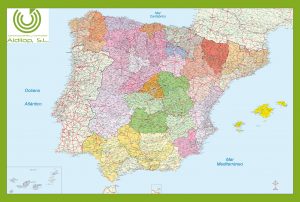Mapa mural de España personalizado Aldilop