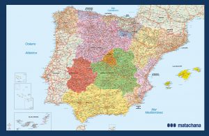 Mapa mural de España personalizado Matachana