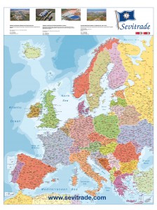 Mapa mural Europa politico Sevitrade, Bc Maps