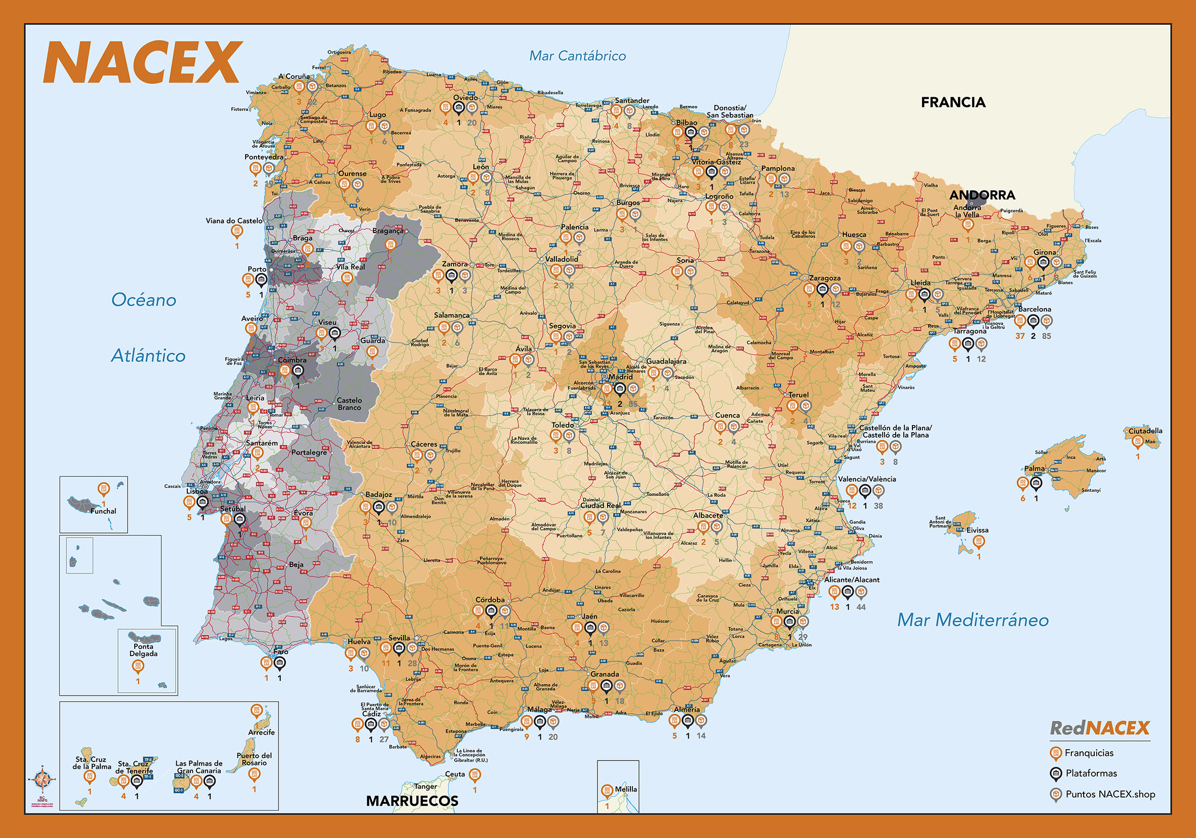 Mural mapamundi -  España