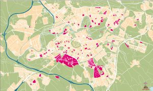 Mapa vectorial illustrator eps Pamplona