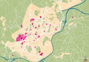 Mapa vectorial illustrator eps Santiago de Compostela Mapa vectorial illustrator eps Santiago de Compostela