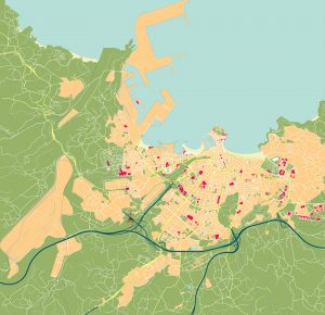 Gijon mapa vectorial illustrator eps Gijon mapa vectorial illustrator eps