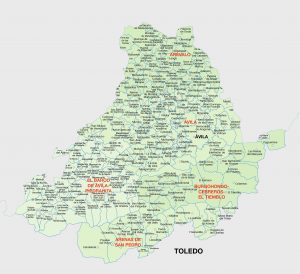 Mapa vectorial illustrator eps municipios Avila Mapa vectorial illustrator eps municipios Avila
