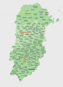 Mapa vectorial illustrator eps municipios Palencia Mapa vectorial illustrator eps municipios Palencia