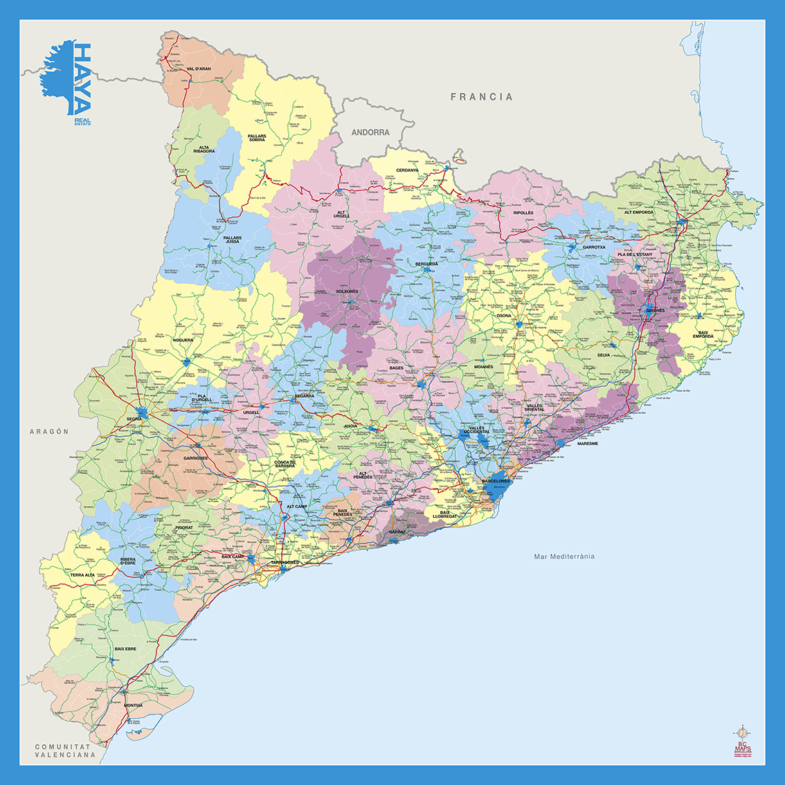 Mapas Murales Personalizados Cataluña Aragón Y Baleares Para La Sareb