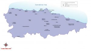 Asturias mapa vectorial politico ByME