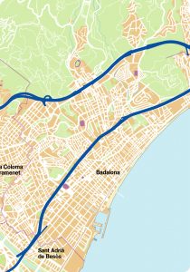 Badalona AM mapa vectorial illustrator eps Badalona AM mapa vectorial illustrator eps