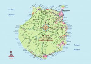 Gran Canaria mapa vectorial illustrator eps