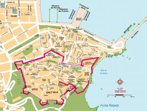 Dalt Vila mapa vectorial illustrator eps ai