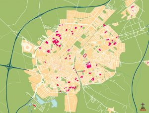 Jerez AM mapa vectorial illustrator eps