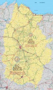 Lugo provincia mapa vectorial illustrator eps ai