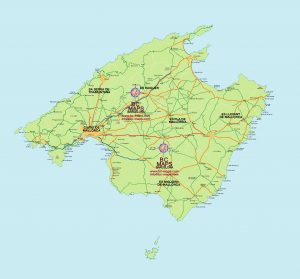 Mallorca mapa vectorial illustrator eps ai
