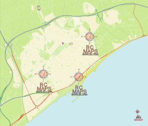 Mataro mapa vectorial illustrator eps ai