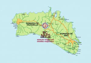 Menorca mapa vectorial illustrator eps