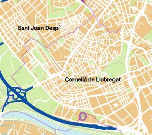 Cornella de Llobregat AM mapa vectorial illustrator eps ai CC Cornella de Llobregat AM mapa vectorial illustrator eps ai CC