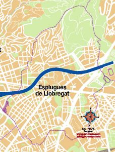 Esplugues de Llobregat mapa vectorial illustrator eps ai cc Esplugues de Llobregat mapa vectorial illustrator eps ai cc