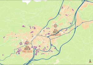 Oviedo AM mapa vectorial illustrator eps ai cc
