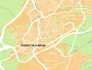Pozuelo de Alarcon AM mapa vectorial illustrator eps ai CC