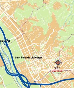 Sant Feliu de Llobregat mapa vectorial illustrator eps ai cc