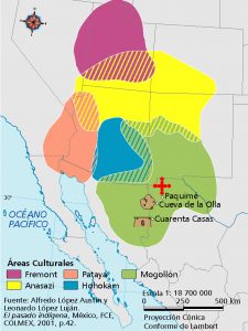 Mapa vectorial áreas culturales Mexico