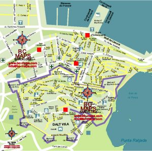 Dalt-da-Vila-Eivissa-mapa-plano-vectorial-illustrator-eps-editable
