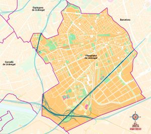 l'Hospitalet de Llobregat mapa vectorial illustrator eps l'Hospitalet de Llobregat mapa vectorial illustrator eps