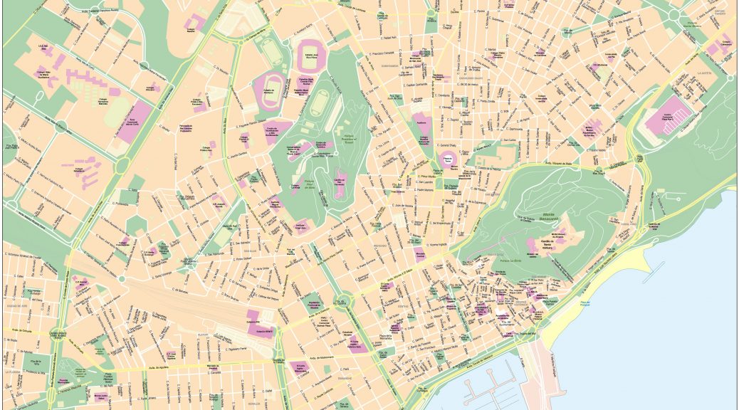 Alicante mapa vectorial illustrator eps