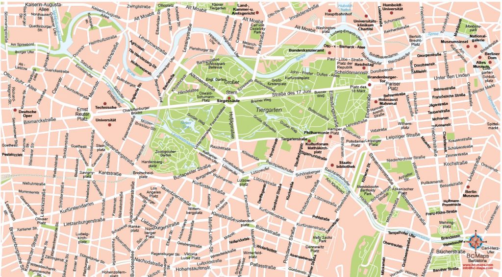 Berlin mapa vectorial illustrator eps