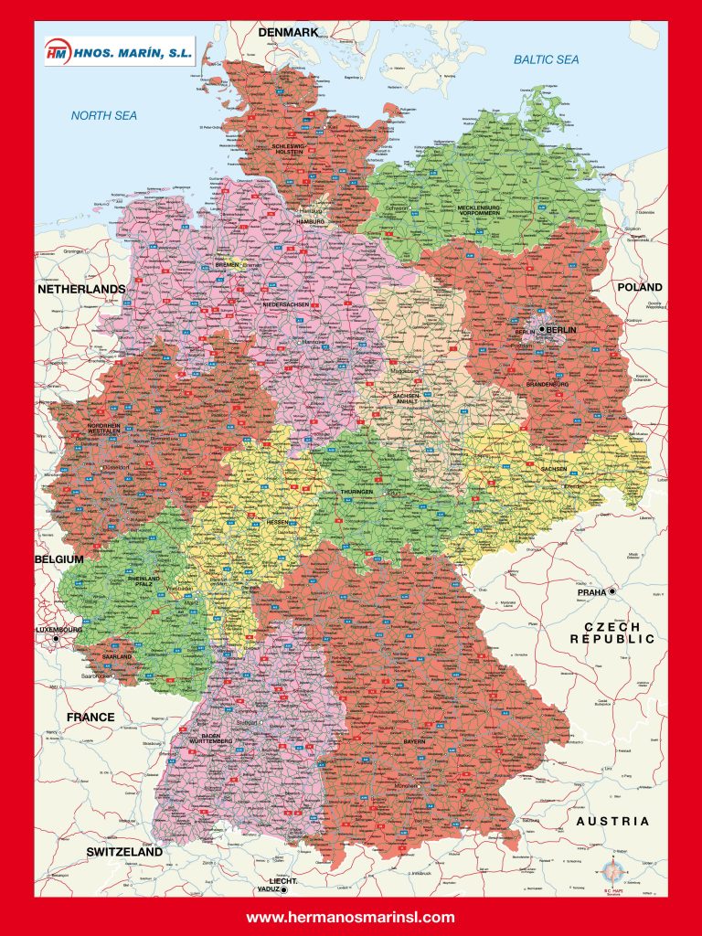 Alemania mapa vectorial illustrator eps