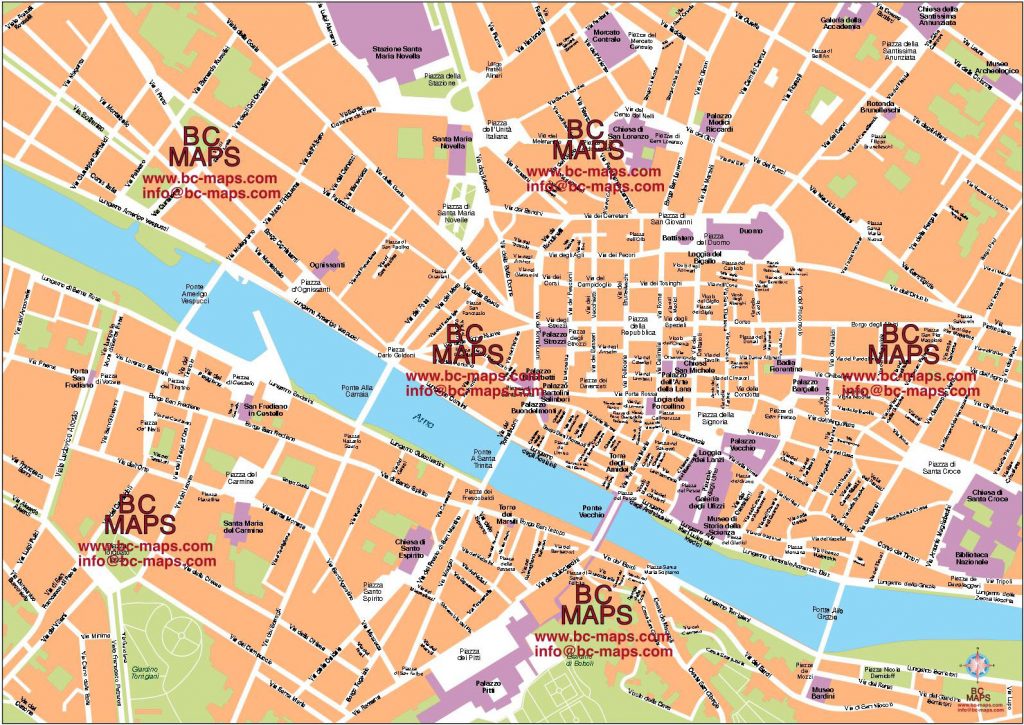 Florencia mapa vectorial illustrator eps