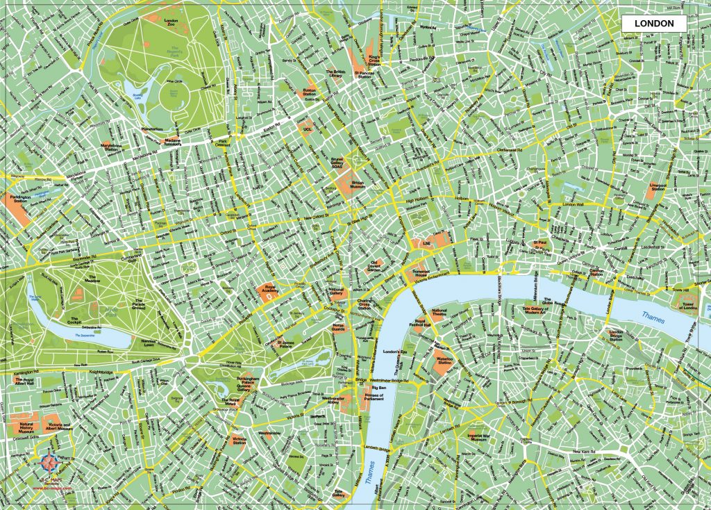 Londres mapa vectorial illustrator eps
