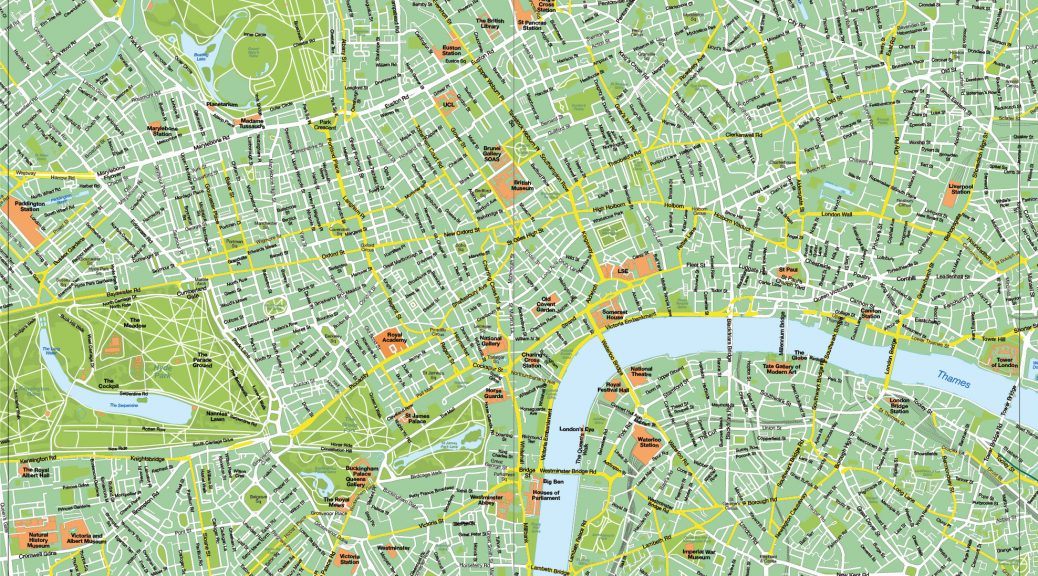 Londres mapa vectorial illustrator eps