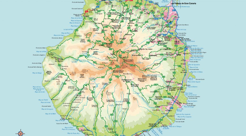 Gran Canaria mapa vectorial illustrator eps